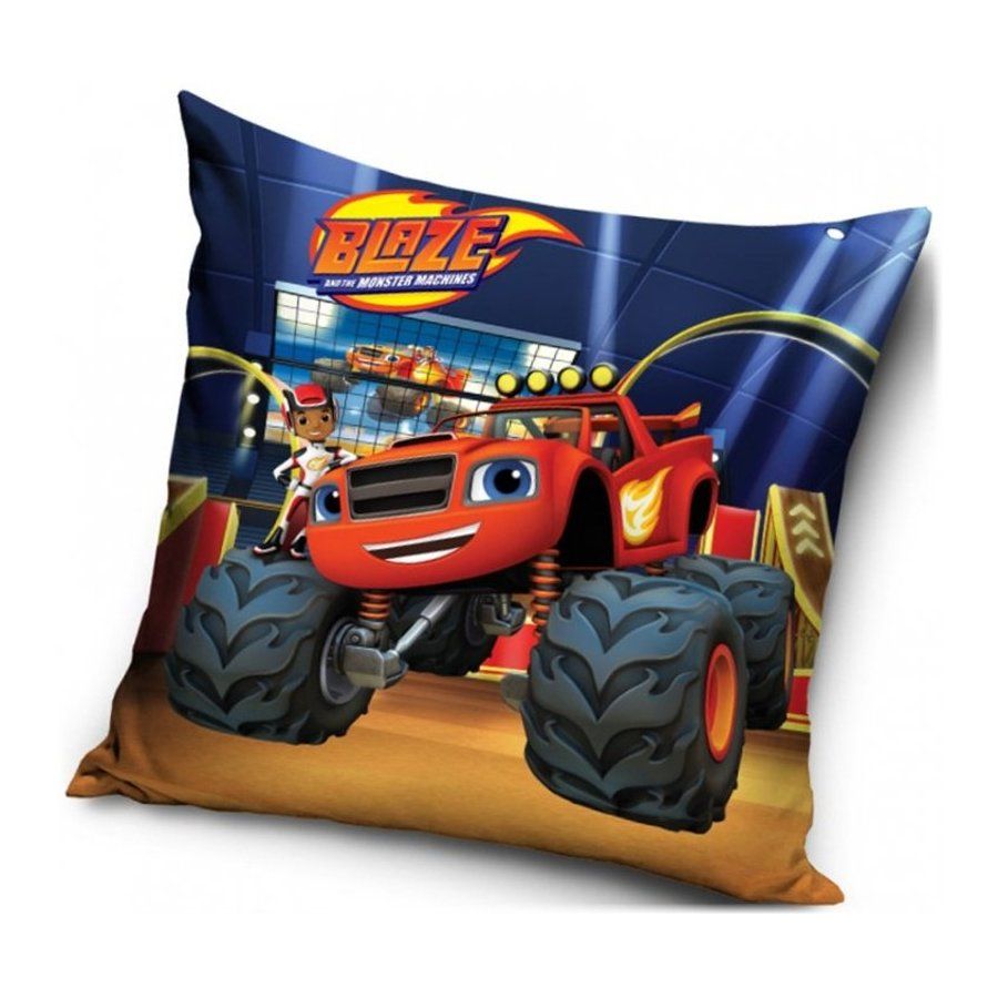 Carbotex · Vankúš Plamienok a štvorkolky - Monster Truck Blaze - 40 x 40 cm