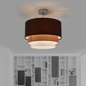 Lindby Látka v troch vrstvách, stropné svietidlo Jayda, Obývacia izba / jedáleň, látka, kov, E27, 60W, K: 37cm