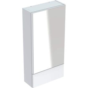 Geberit Selnova Square - Zrkadlová skrinka 850x418x176 mm, 2 dvierka, lesklá biela 500.155.01.1