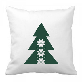 Pieris design Vianočný vankúšik - škandinávske hviezdy tmavo zelená