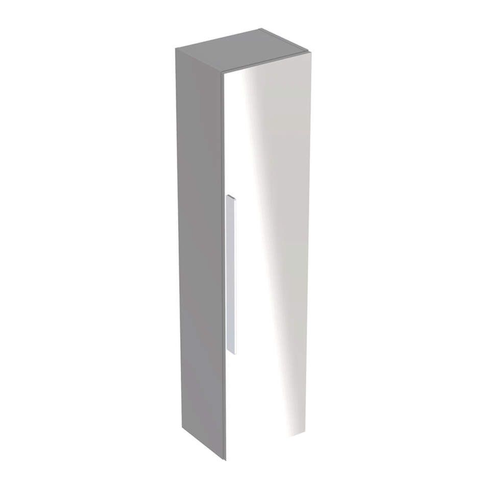 Geberit iCon - Vysoká skrinka s dvierkami a zrkadlom, 360x1500x309 mm, platinová lesklá 840152000
