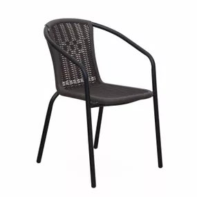 Záhradná stolička Vernell (čierna)