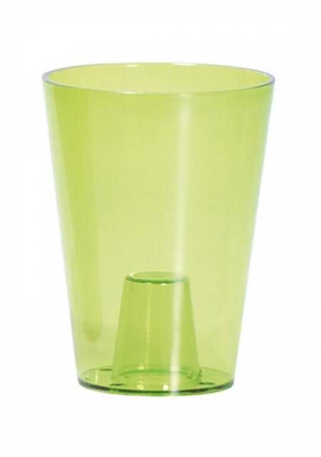 Kinekus Kvetináč plastový, transparentný, priemer 13 cm, COUBI ORCHID, zelený