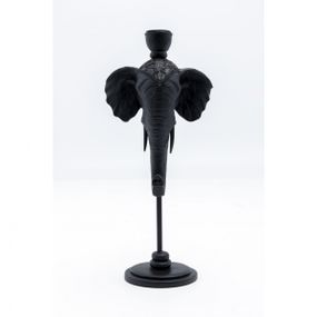 KARE Design Svícen Slon - černý, 36cm
