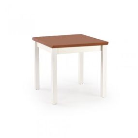 Jedálenský stôl Galian rozkladací 80-160x76x80 cm (jelša,biela)