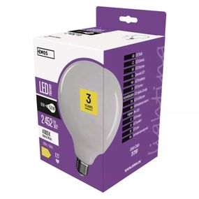 EMOS ZF2181 LED ZIAROVKA FILAMENT GLOBE / E27 / 18 W (150 W) / 2 452 LM / NEUTRALNA BIELA