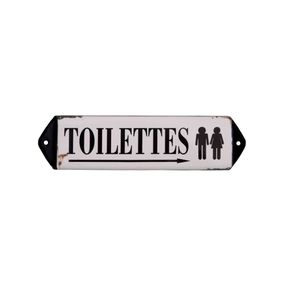 Kovová ceduľa 30,5x7 cm Toilettes – Antic Line