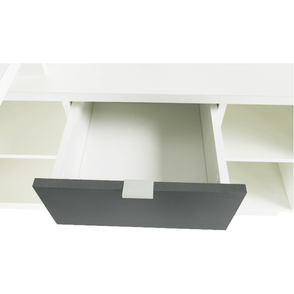 Písací stôl, biela/sivá, DALTON 2  NEW VE 02
