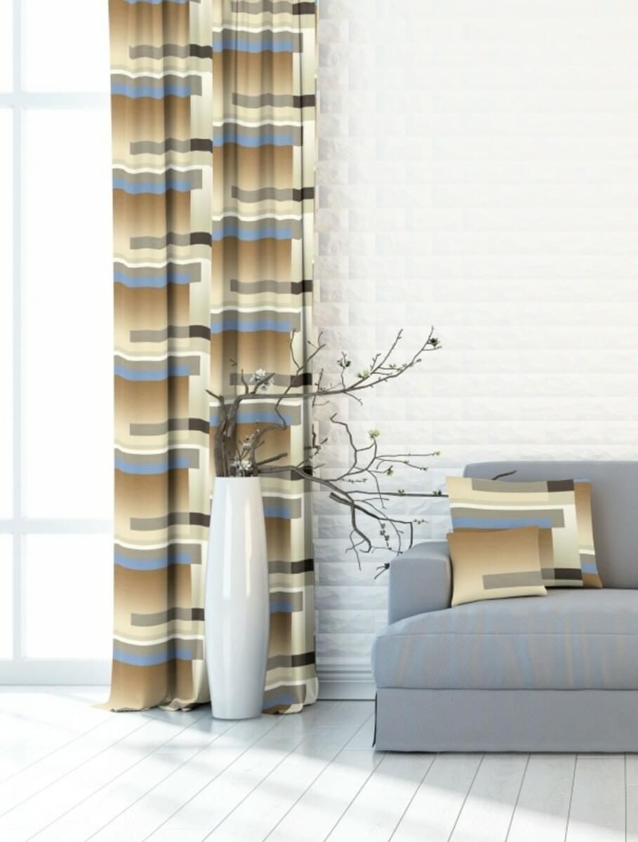 Výprodej dekoračného závesu, OXY Stripes modrý, 140 x 245 cm