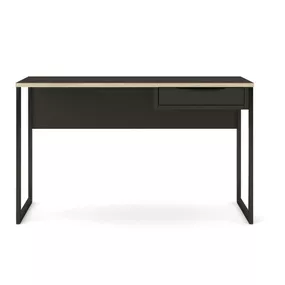 Čierny pracovný stôl Tvilum Function Plus, 130 x 48 cm