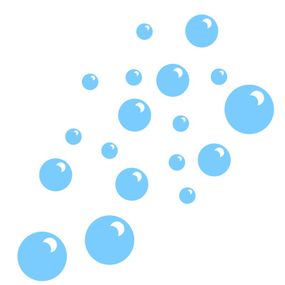 Pieris design Bubliny - nálepka na stenu tyrkysová