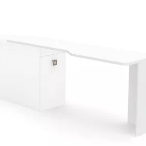 Písací stôl rea teeny s kontajnerom l/p - biela
