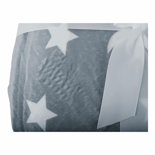 Obojstranná baránková deka, sivá/biela/vzor, 150x200, NAVO