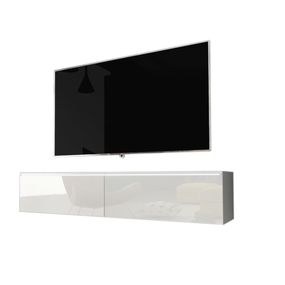 Expedo TV stolík MENDES D 140, 140x30x32, biela/biela lesk