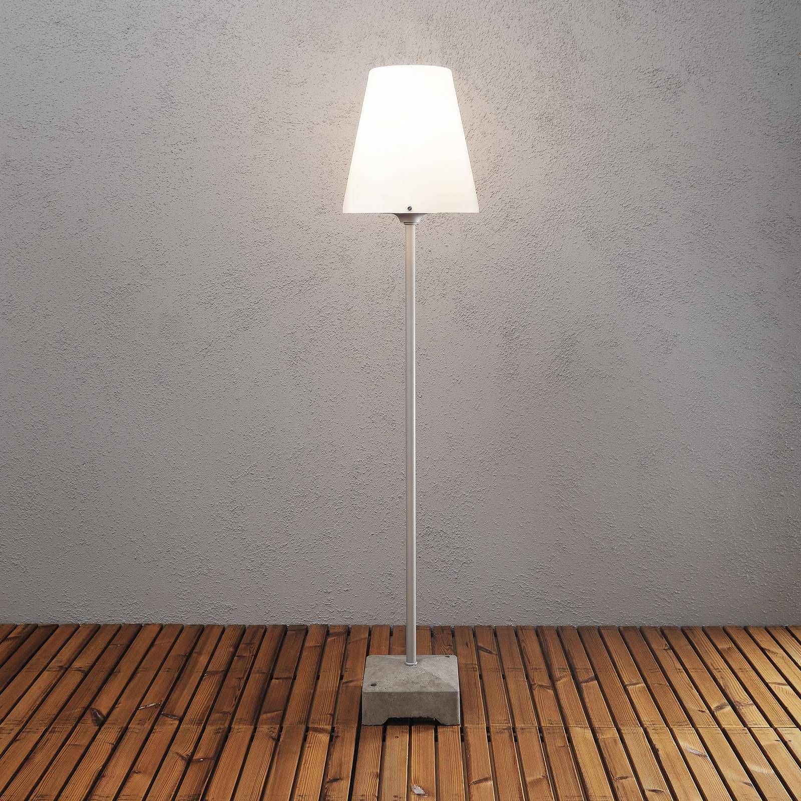 Konstsmide Stojaca lampa NEW LUCCA na terasu, 131 cm, hliník, plast, E27, 60W, K: 131cm