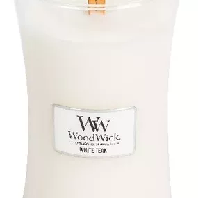 Woodwick sviečka veľká White Teak