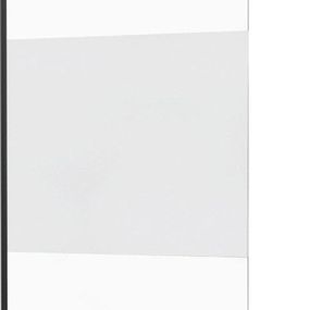 MEXEN/S - KIOTO Sprchová zástena WALK-IN 100x200 cm 8 mm, čierna, Transparent/matné sklo 800-100-101-70-35