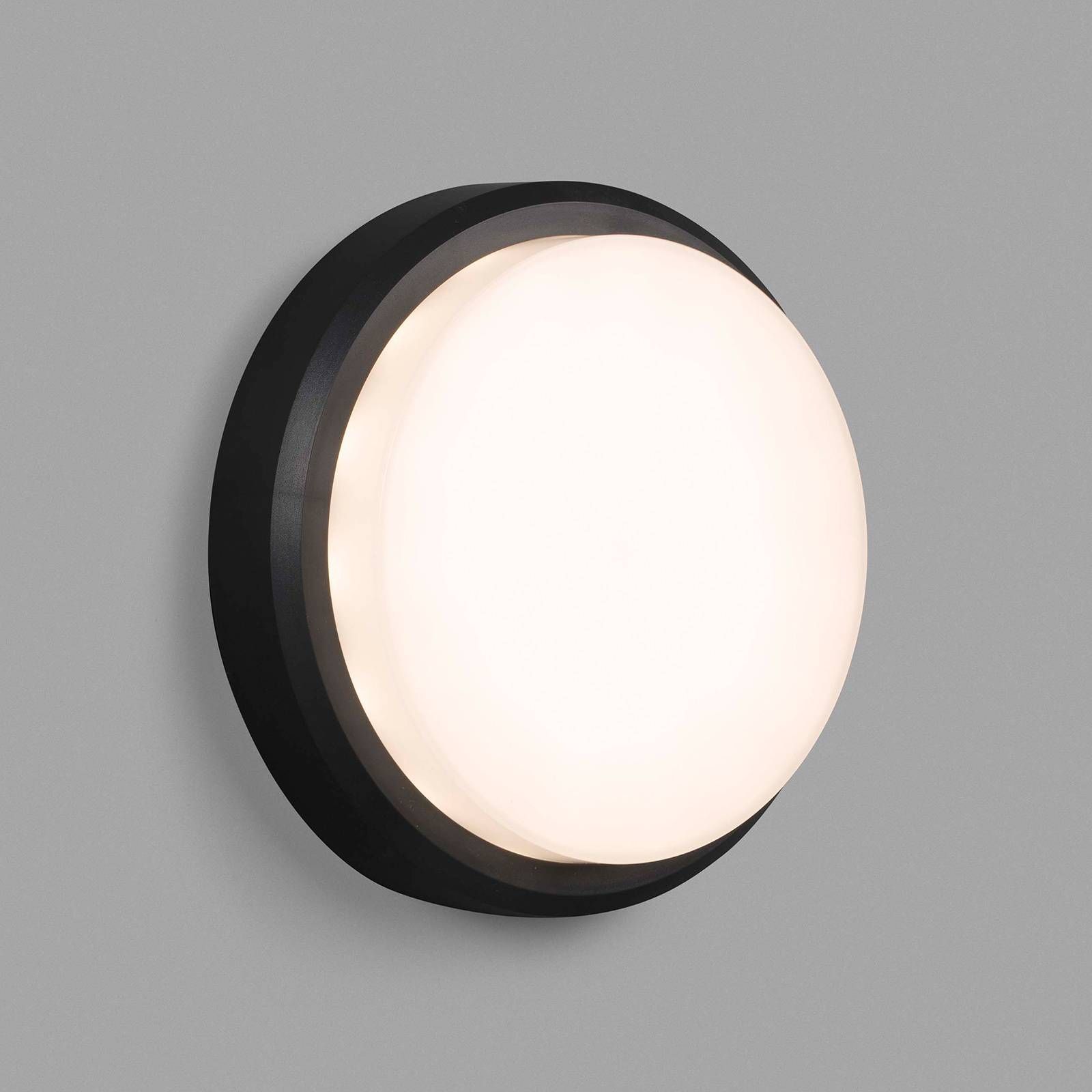 FARO BARCELONA Vonkajšie nástenné LED svetlo Tom XL IK10, sivé, polykarbonát, ABS plast, 11W