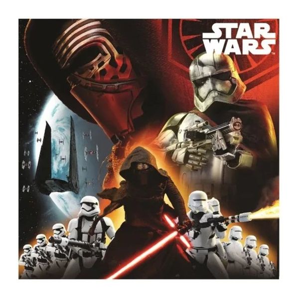 COTTONLAND · Obojstranný vankúš Star Wars - Hviezdne vojny - motív The Force Awakens - 40 x 40 cm