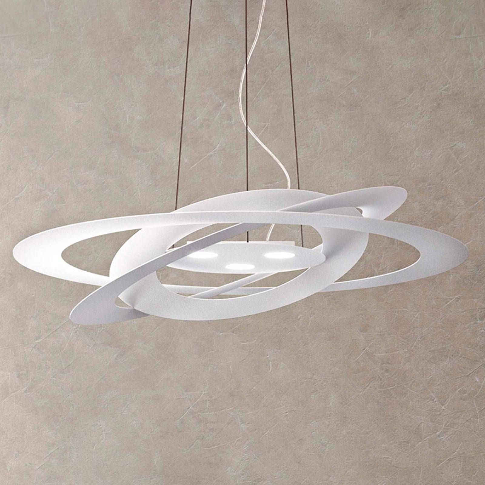 Marchetti Závesné LED svietidlo Afelio biele, Obývacia izba / jedáleň, kov, 33W, K: 12cm