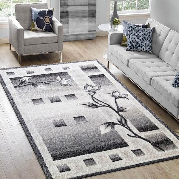 DomTextilu Štýlový koberec do obývačky s motívom kvetov 55549-234668