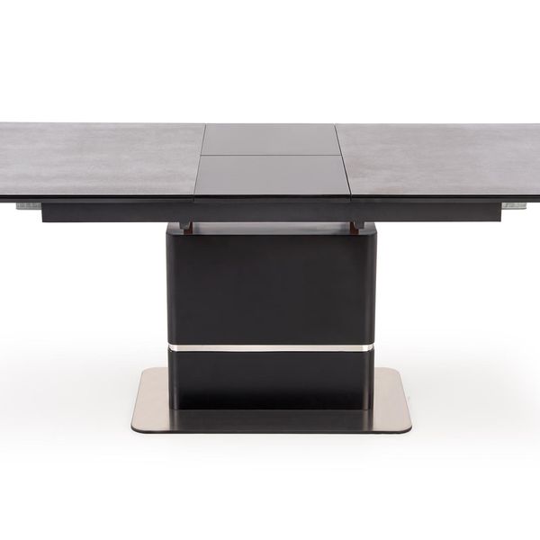 Halmar MARTIN stôl s rozkladom, doska - tmavo šedá, noha - čierna