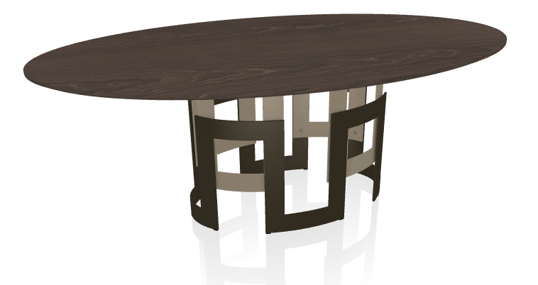 BONTEMPI - Oválny stôl Imperial, 200/250x106/116 cm