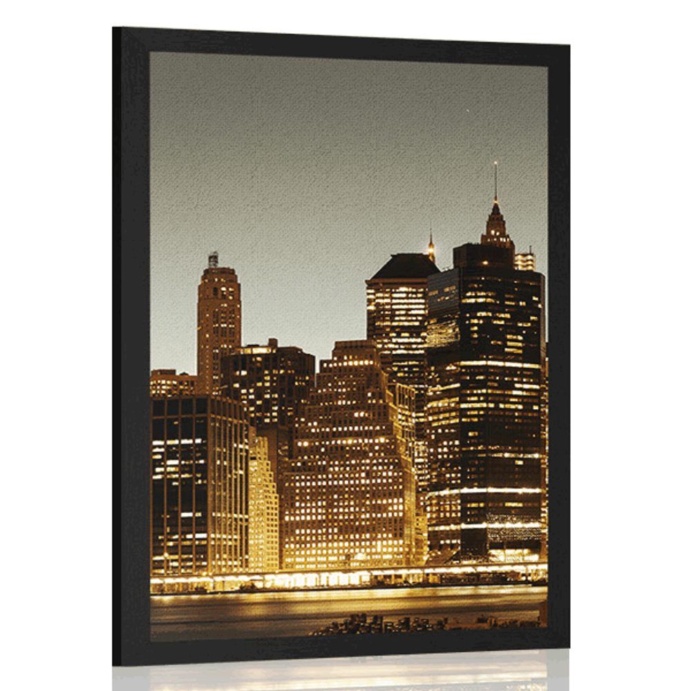 Plagát nočný New York - 40x60 black