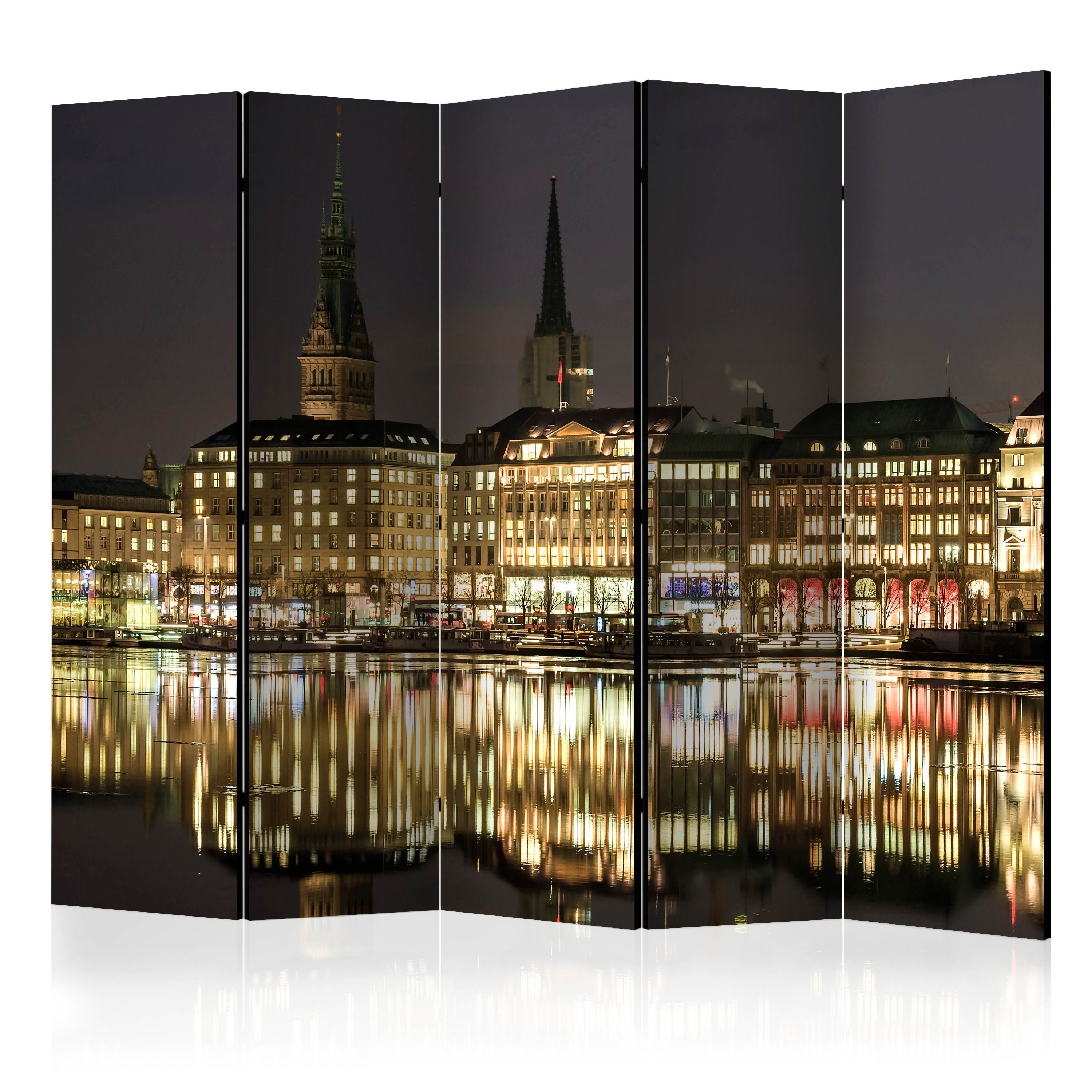 Artgeist Paraván - Night in Hamburg II [Room Dividers]