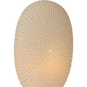 LUCIDE 13527/33/31 SHELLY stolová lampa E14/25W H32.6cm porcelánová biela