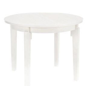 Okrúhly rozkladací jedálenský stôl Sorbus 100/200 - biela