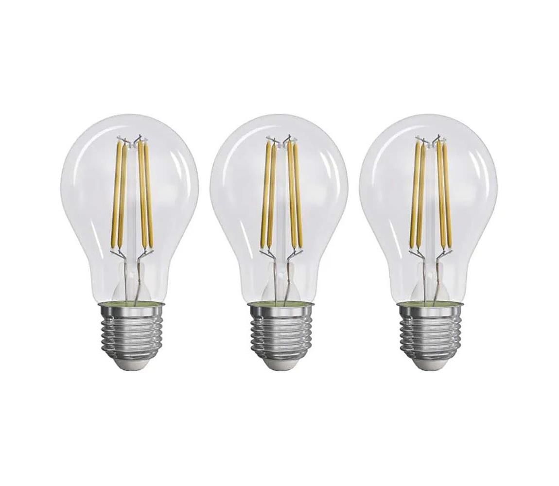 SADA 3x LED Žiarovka FILAMENT A60 E27/3,8W/230V 4000K Energetická trieda A