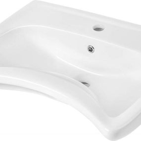 DEANTE - Vital biela - Keramické umývadlo, nástenné, pre osoby so zníženou pohyblivosťou - s prepadom CDV_6U6W