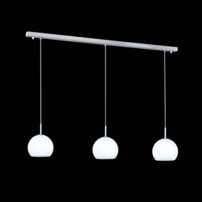 Hufnagel Závesná lampa Bolero, 3-plameňová trám, Obývacia izba / jedáleň, kov, opálové sklo, E14, 46W, L: 110 cm