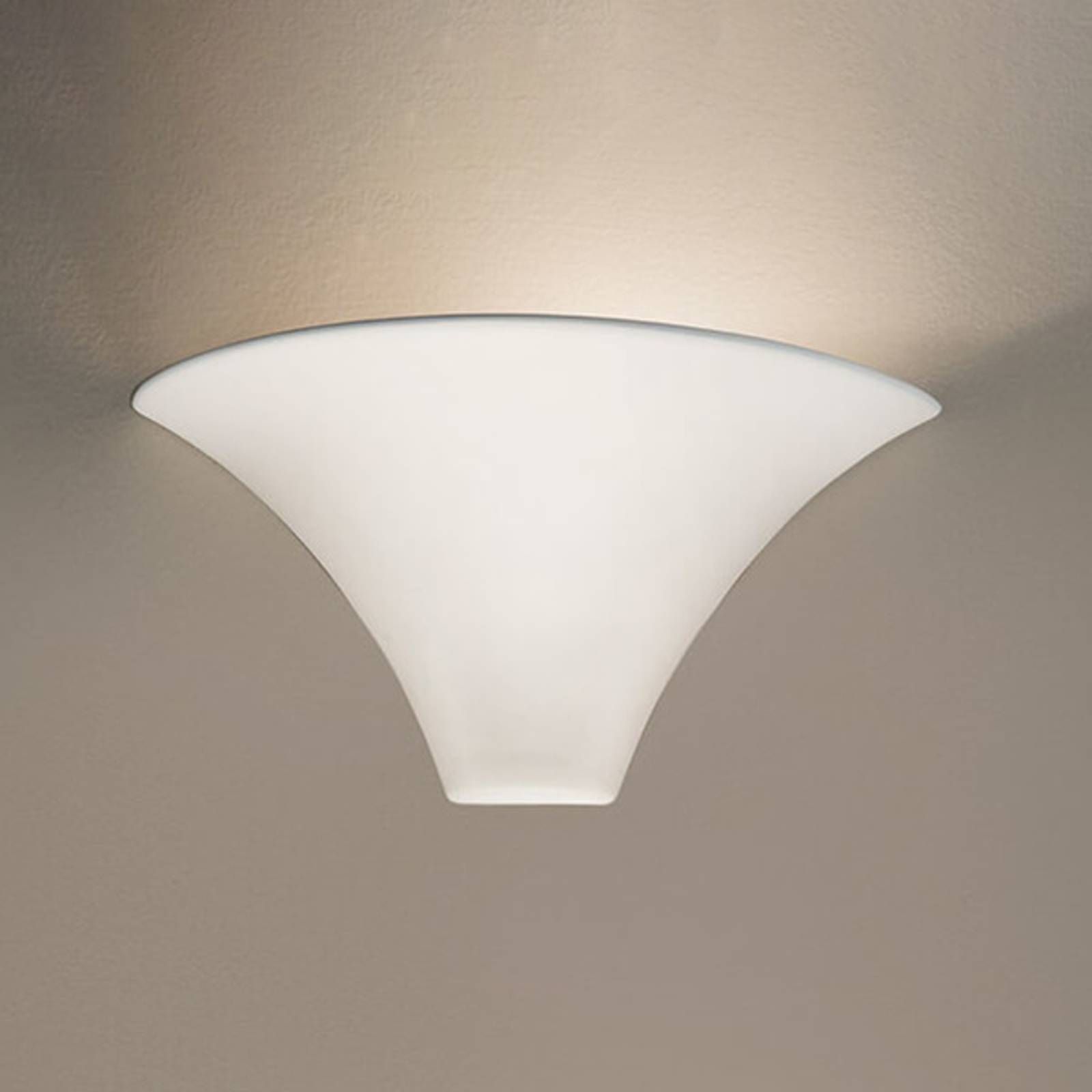 austrolux by Kolarz KOLARZ Cardin biele nástenné svetlo v peknom tvare, Obývacia izba / jedáleň, keramika, R7s 78.3 mm, 150W, L: 35 cm, K: 17cm