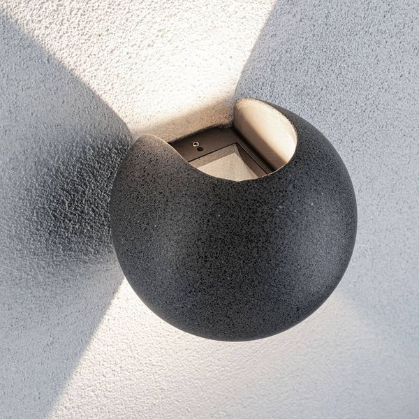 Paulmann Concrea vonkajšie nástenné LED, okrúhle, betón, 5.5W, K: 14.2cm