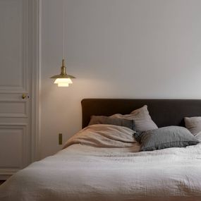 Louis Poulsen PH 3/3 závesné svetlo, mosadz/biela, Obývacia izba / jedáleň, hliník, E27, 60W, K: 30cm