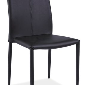 Jedálenská stolička H-322 (ekokoža čierna)