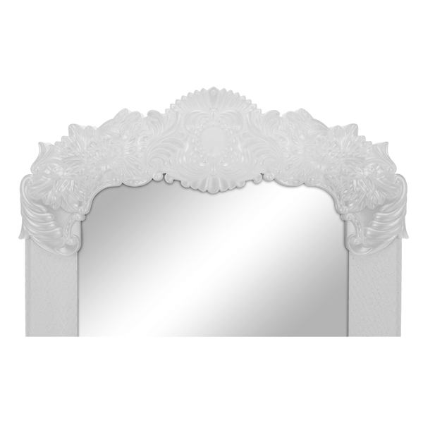 Stojanové zrkadlo, biela/strieborná, CASIUS