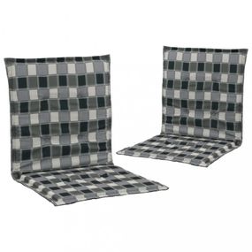 Vodeodolné podušky na záhradné stoličky 2 ks Dekorhome Čierna / biela