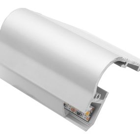 CENTURY AL PROFIL schodišťová lišta 80x50mm pro LED pásek 8mm šikmý svit opálový kryt IP20 délka 1,5m CEN KPRSC-8050