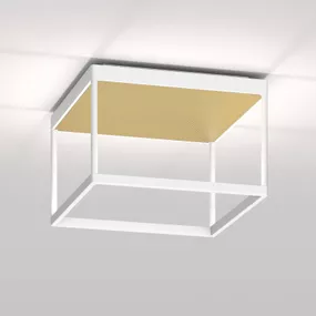 Serien Lighting serien.lighting Reflex 2 M 200 biela/zlatá, Obývacia izba / jedáleň, hliník, sklo, plexisklo, 40W, P: 30 cm, L: 30 cm, K: 20cm