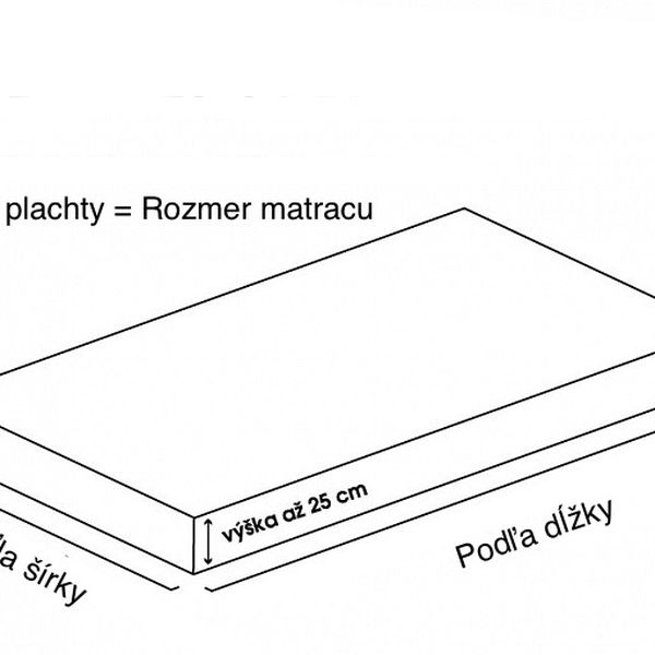 Posteľná plachta jersey červená TiaHome - 140x200cm