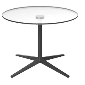 VONDOM - Okrúhly stôl FAZ Ø základne 96,5 cm, sklenená doska Ø 100 cm