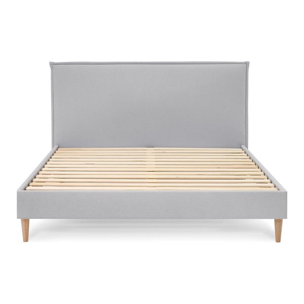 Sivá dvojlôžková posteľ Bobochic Paris Sary Light, 160 x 200 cm
