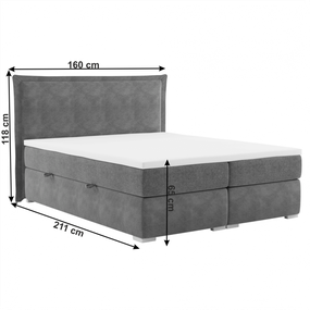Boxspringová posteľ MEGAN Tempo Kondela 160 x 200 cm