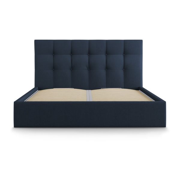 Modrá dvojlôžková posteľ Mazzini Beds Nerin, 160 x 200 cm