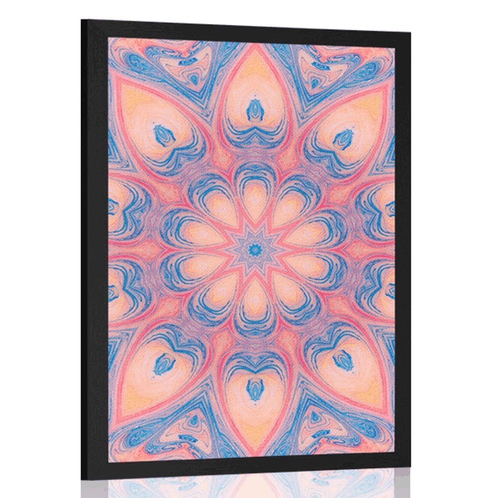 Plagát hypnotická Mandala - 40x60 black