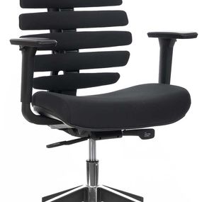 MERCURY kancelárska stolička FISH BONES čierny plast, 26-60 čierna, 3D podrúčky