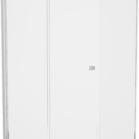 MEXEN/S - Lima sprchovací kút zalamovacie dvere 100 x 80 cm, transparent, chróm + Flat čierna vanička so sifónom 856-100-080-01-00-4070